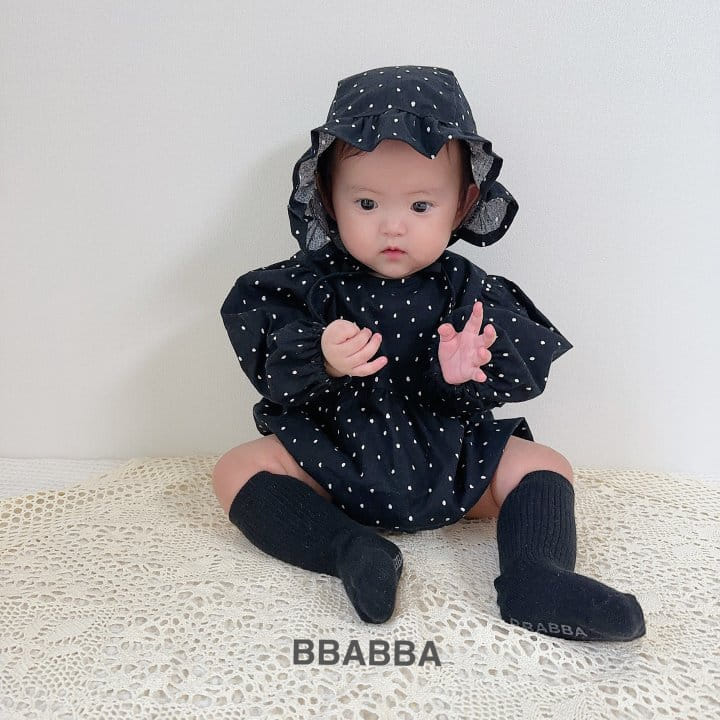 Bbabba - Korean Baby Fashion - #babygirlfashion - Fleece Dot Long Body Suit - 3