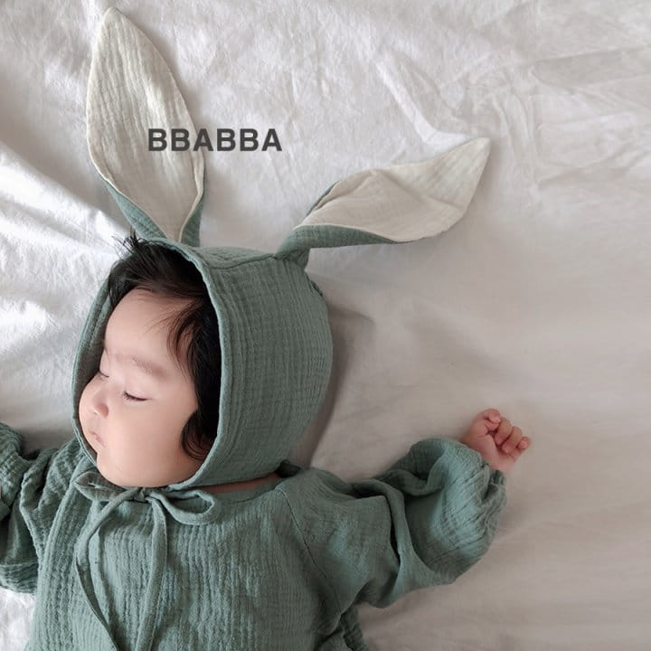 Bbabba - Korean Baby Fashion - #babylifestyle - Rabbit Bodysuit Bonnet Set