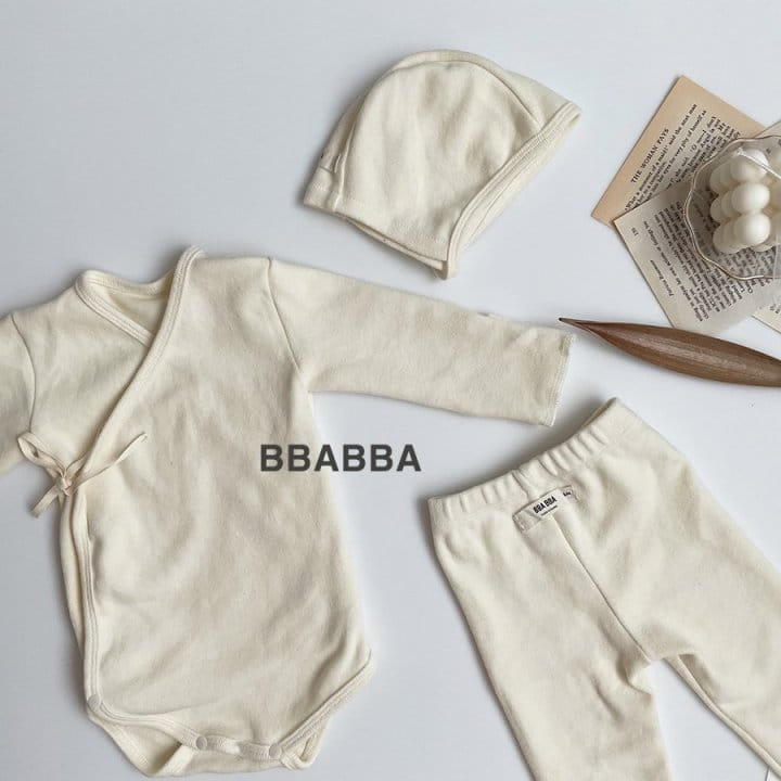 Bbabba - Korean Baby Fashion - #babyootd - Benet Muzi Bodysuit Leggings Bonnet Set - 5