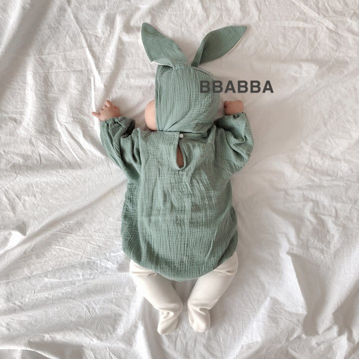 Bbabba - Korean Baby Fashion - #babyootd - Rabbit Bodysuit Bonnet Set - 3