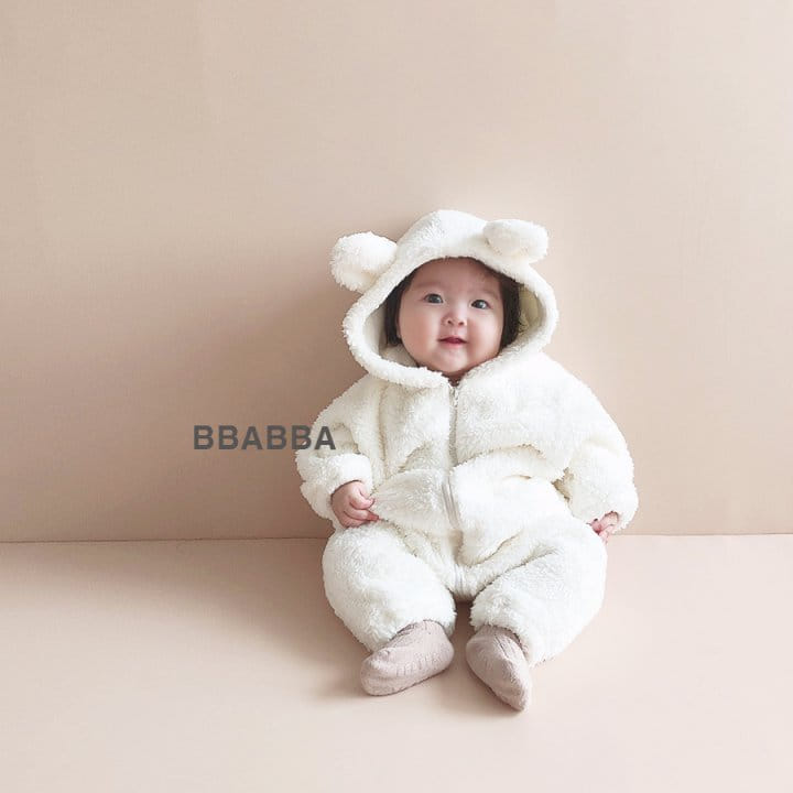 Bbabba - Korean Baby Fashion - #babyootd - Cozy Bear Body Suit - 2