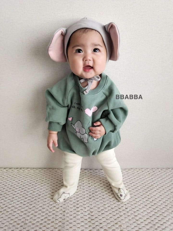 Bbabba - Korean Baby Fashion - #babyoutfit - Winter Elephant Bodysuit - 5