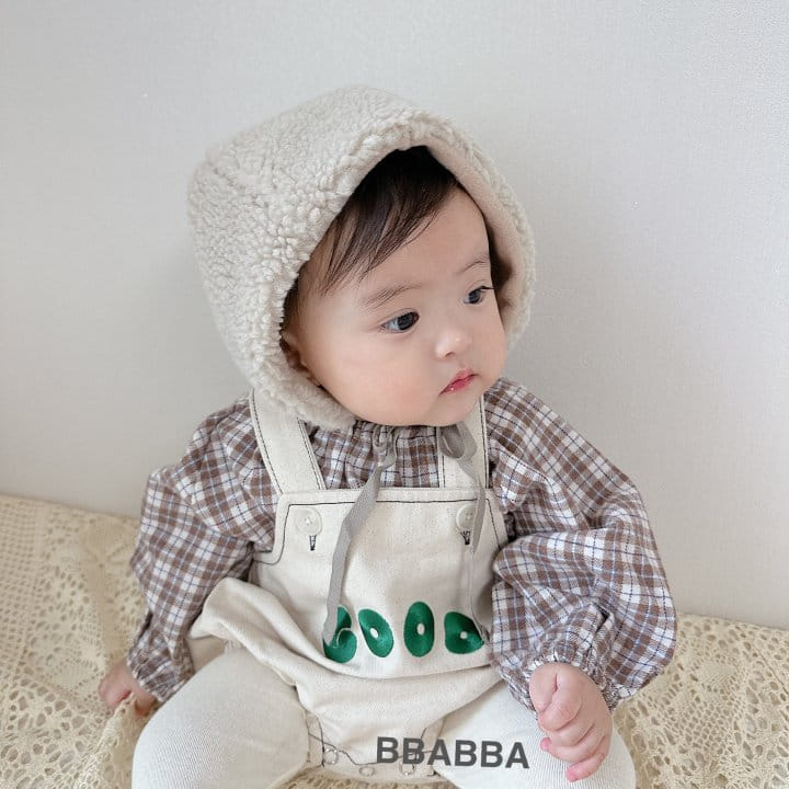 Bbabba - Korean Baby Fashion - #babyoutfit - Good Puppy Embroidery Dungarees - 2