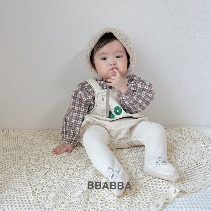 Bbabba - Korean Baby Fashion - #babyoutfit - Good Puppy Embroidery Dungarees - 3