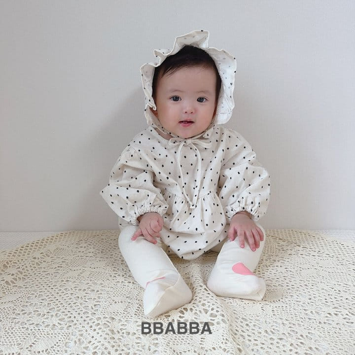 Bbabba - Korean Baby Fashion - #babyoutfit - Fleece Dot Long Body Suit - 7