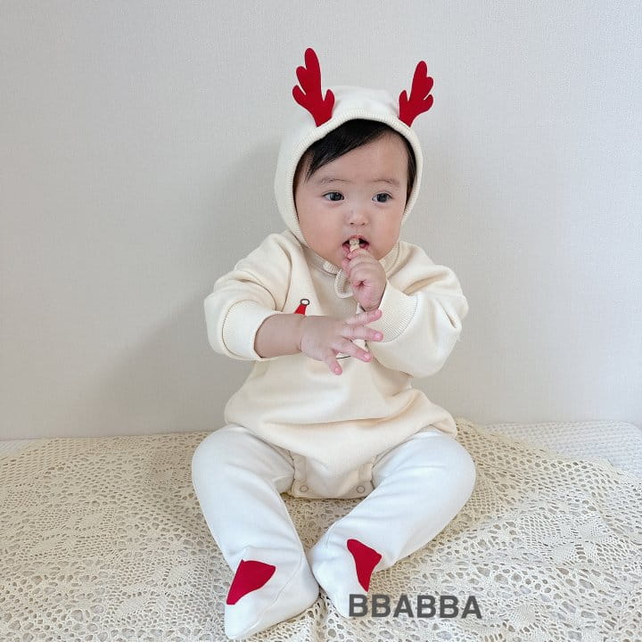 Bbabba - Korean Baby Fashion - #babyootd - Santa Nara Embroidery Body Suit - 4