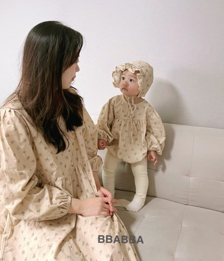 Bbabba - Korean Baby Fashion - #babyoutfit - Dia Rib Body Suit Bonnet Set - 4