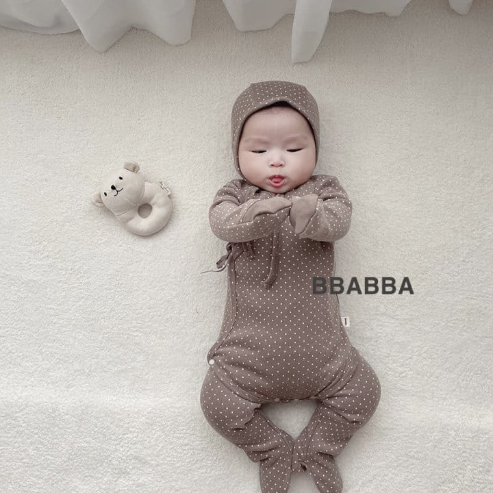 Bbabba - Korean Baby Fashion - #babywear - Bennet Dot Bodysuit Leggings Bonnet Set - 7