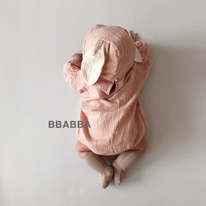 Bbabba - Korean Baby Fashion - #onlinebabyshop - Rabbit Bodysuit Bonnet Set - 8