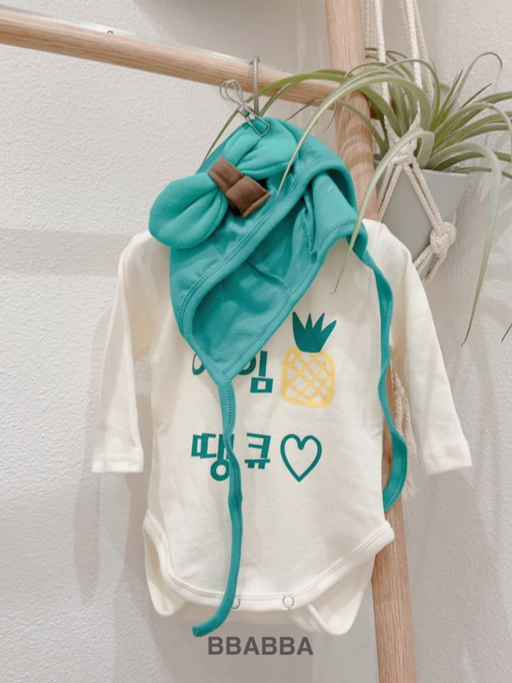 Bbabba - Korean Baby Fashion - #onlinebabyshop - Mini Fruit Bodysuit with Bonnet - 3