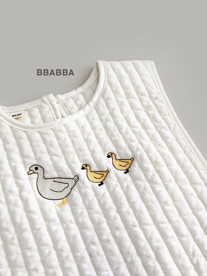 Bbabba - Korean Baby Fashion - #onlinebabyshop - Quilted Embroidery Sleep Vest - 2