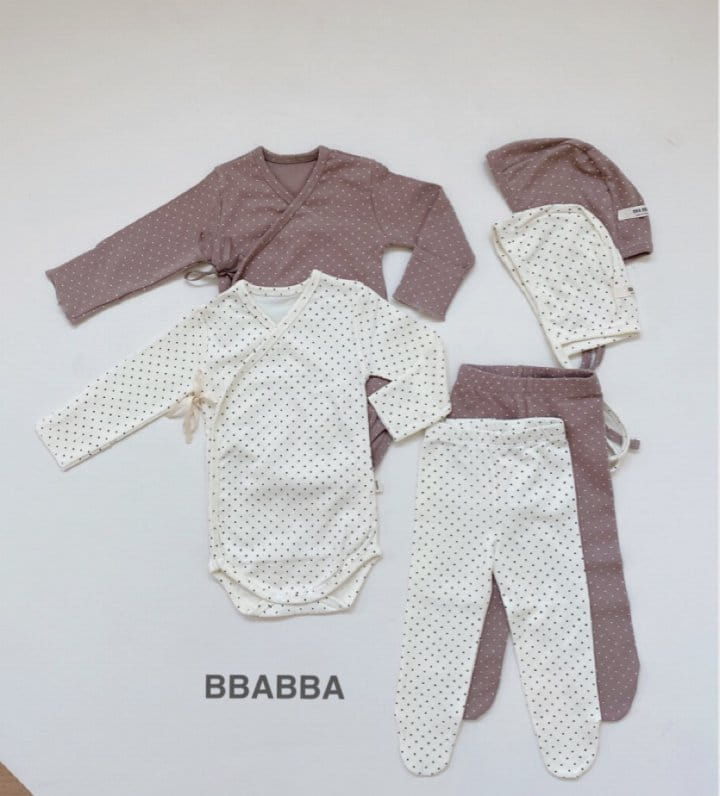 Bbabba - Korean Baby Fashion - #smilingbaby - Bennet Dot Bodysuit Leggings Bonnet Set - 10