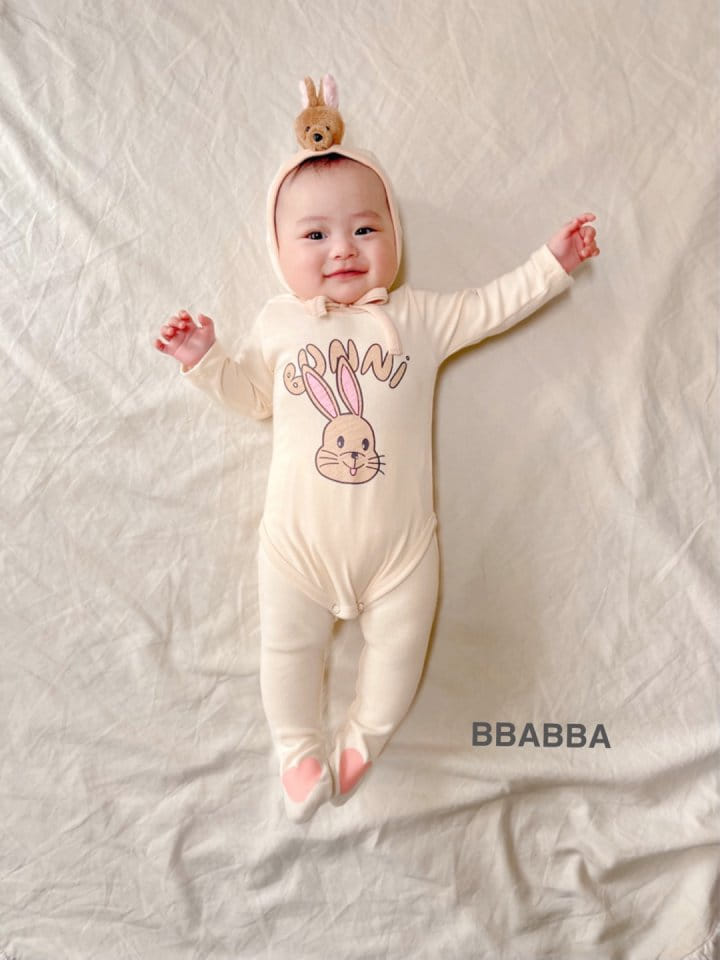 Bbabba - Korean Baby Fashion - #onlinebabyshop - Bunny Bonnet Set - 4