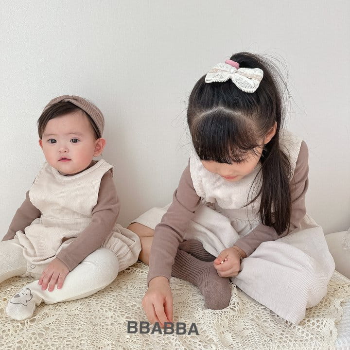 Bbabba - Korean Children Fashion - #littlefashionista - Koy Rib One-Piece - 2