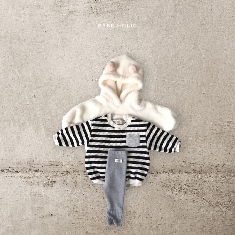 Bebe Holic - Korean Baby Fashion - #babyboutiqueclothing - Knit Pocket Bodysuit - 6