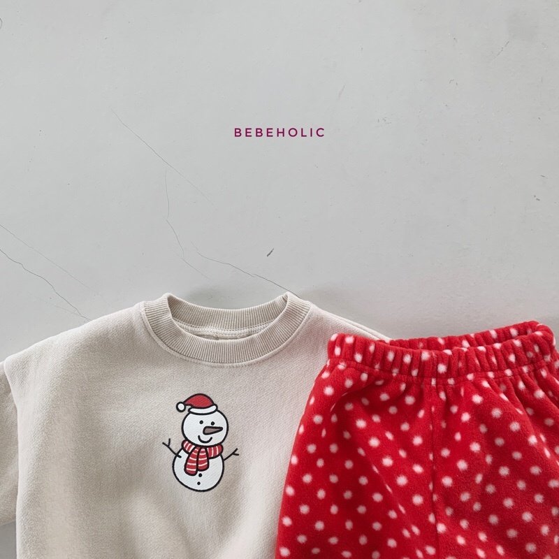 Bebe Holic - Korean Baby Fashion - #babyfever - Snowman Sweatshirt - 12