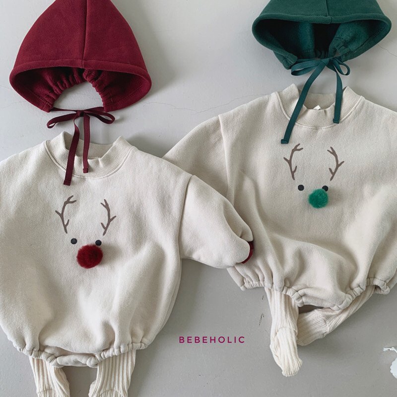 Bebe Holic - Korean Baby Fashion - #babygirlfashion - Deer Bonnet Set - 2
