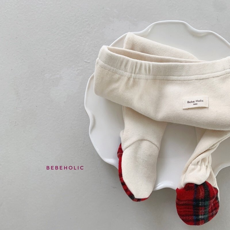 Bebe Holic - Korean Baby Fashion - #babylifestyle - Check Foot Leggings - 6