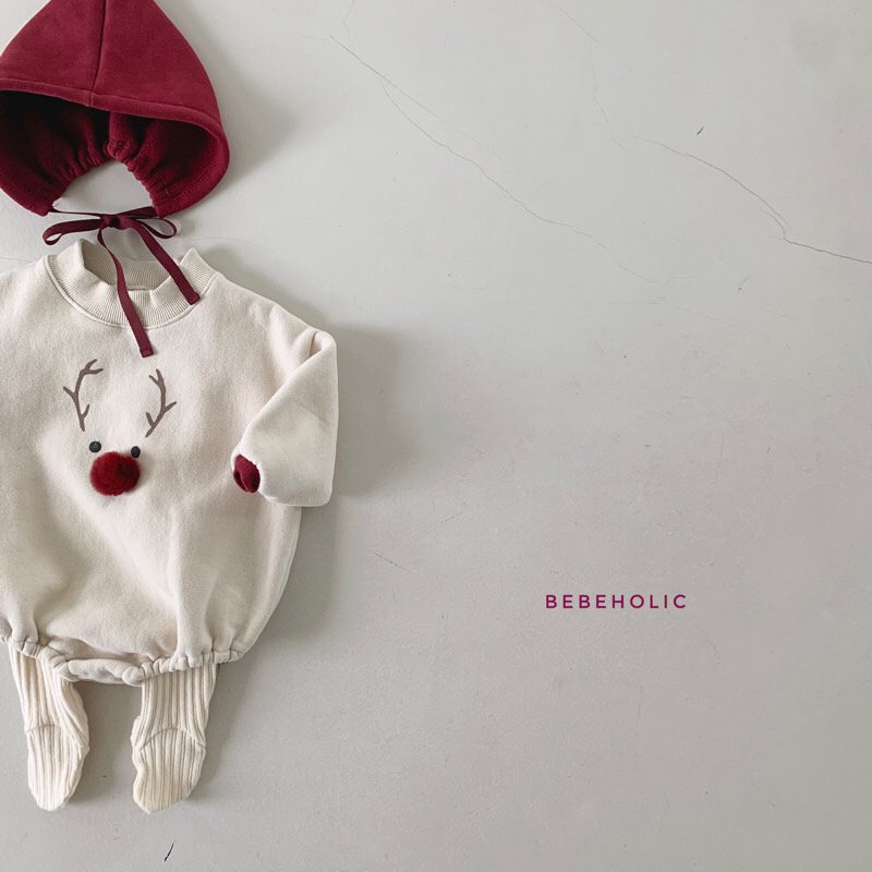 Bebe Holic - Korean Baby Fashion - #babyoutfit - Deer Bonnet Set - 6