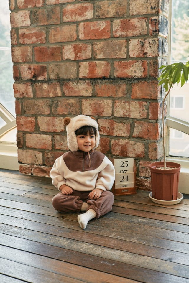 Bebe Nine - Korean Baby Fashion - #babyboutique - Tori Fleece Top Bottom Set - 9