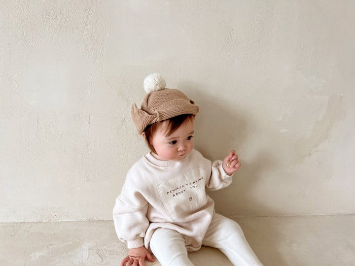 Bebe Nine - Korean Baby Fashion - #babyboutique - Lettering Fleece Bodysuit - 5