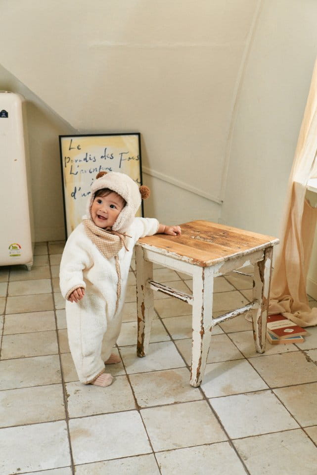Bebe Nine - Korean Baby Fashion - #babyclothing - Boa Scrf Bim Set - 5