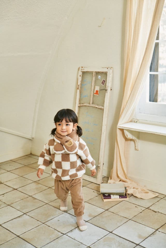 Bebe Nine - Korean Baby Fashion - #babyfashion - Checks Bbogle Sweatshirt - 8