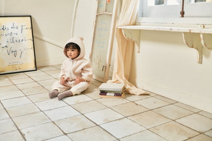 Bebe Nine - Korean Baby Fashion - #babyfever - Latte Bell Overalls - 2