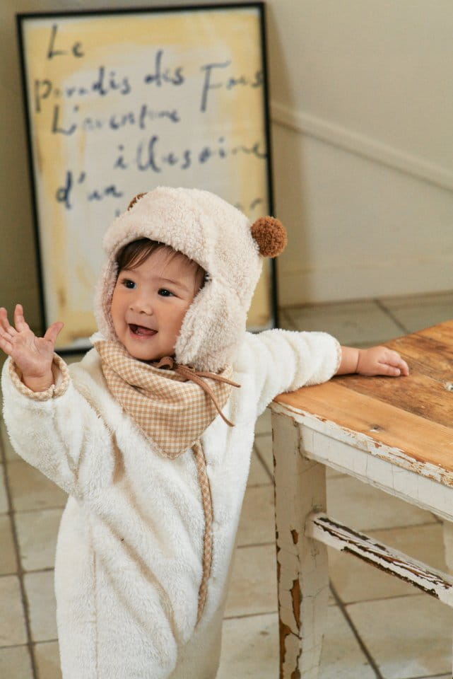Bebe Nine - Korean Baby Fashion - #babygirlfashion - Boa Scrf Bim Set - 8