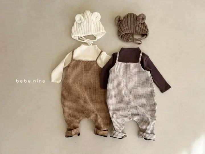 Bebe Nine - Korean Baby Fashion - #babygirlfashion - Cube Dungarees - 2