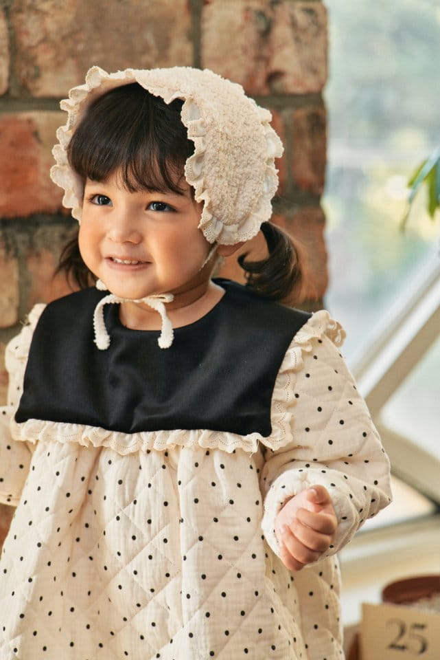 Bebe Nine - Korean Baby Fashion - #babylifestyle - Rose Mong Quilting One-piece - 9