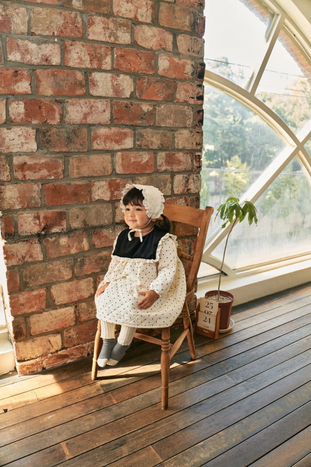 Bebe Nine - Korean Baby Fashion - #babyoninstagram - Rose Mong Quilting One-piece - 10