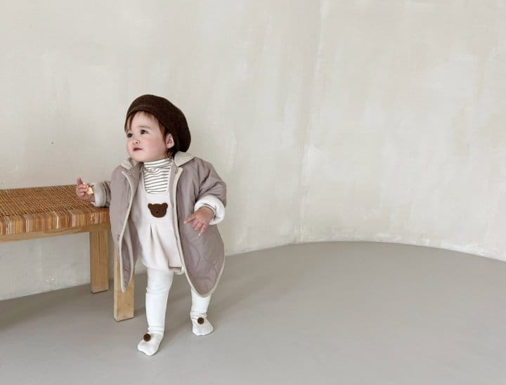Bebe Nine - Korean Baby Fashion - #babyootd - Quilting Jacket - 3