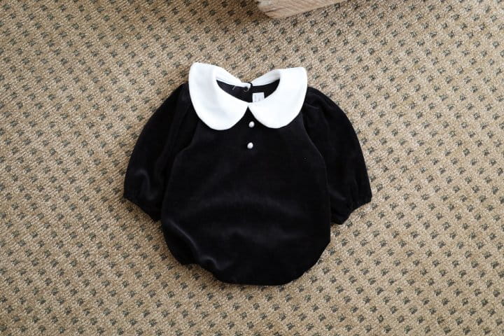Bebe Nine - Korean Baby Fashion - #babywear - Velvet Collar Bodysuit - 11