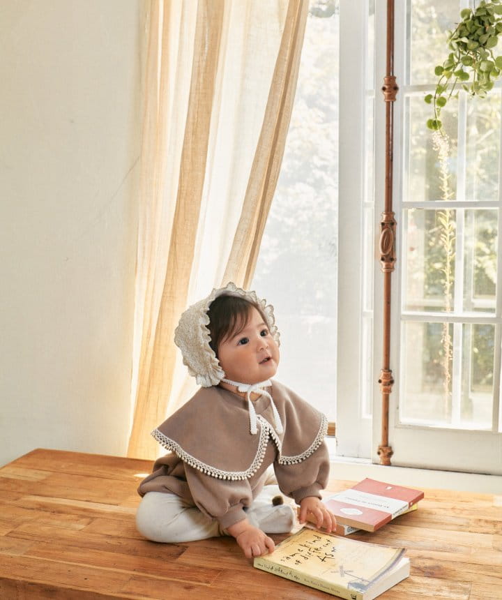 Bebe Nine - Korean Baby Fashion - #onlinebabyboutique - Cape Fleece Bodysuit - 2
