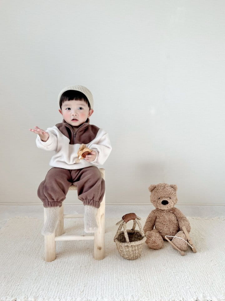 Bebe Nine - Korean Baby Fashion - #onlinebabyshop - Tori Fleece Top Bottom Set - 7