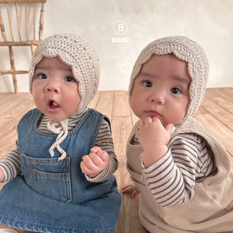 Bella Bambina - Korean Baby Fashion - #babyfashion - Bebe Robe Mini One-piece Beige - 12