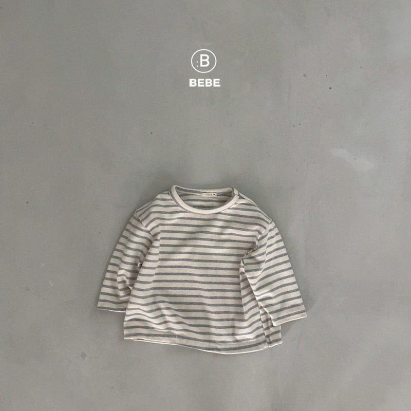 Bella Bambina - Korean Baby Fashion - #babyootd - Bebe Stripes Big Box Tee - 5