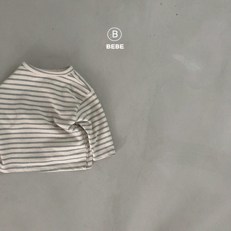 Bella Bambina - Korean Baby Fashion - #babyoutfit - Bebe Stripes Big Box Tee - 7