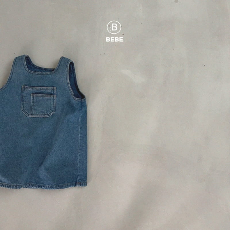 Bella Bambina - Korean Baby Fashion - #babyoutfit - Bebe Robe Mini One-piece Denim - 2