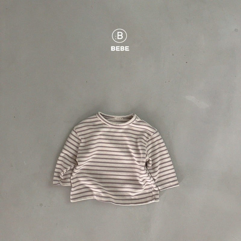 Bella Bambina - Korean Baby Fashion - #babywear - Bebe Stripes Big Box Tee - 8
