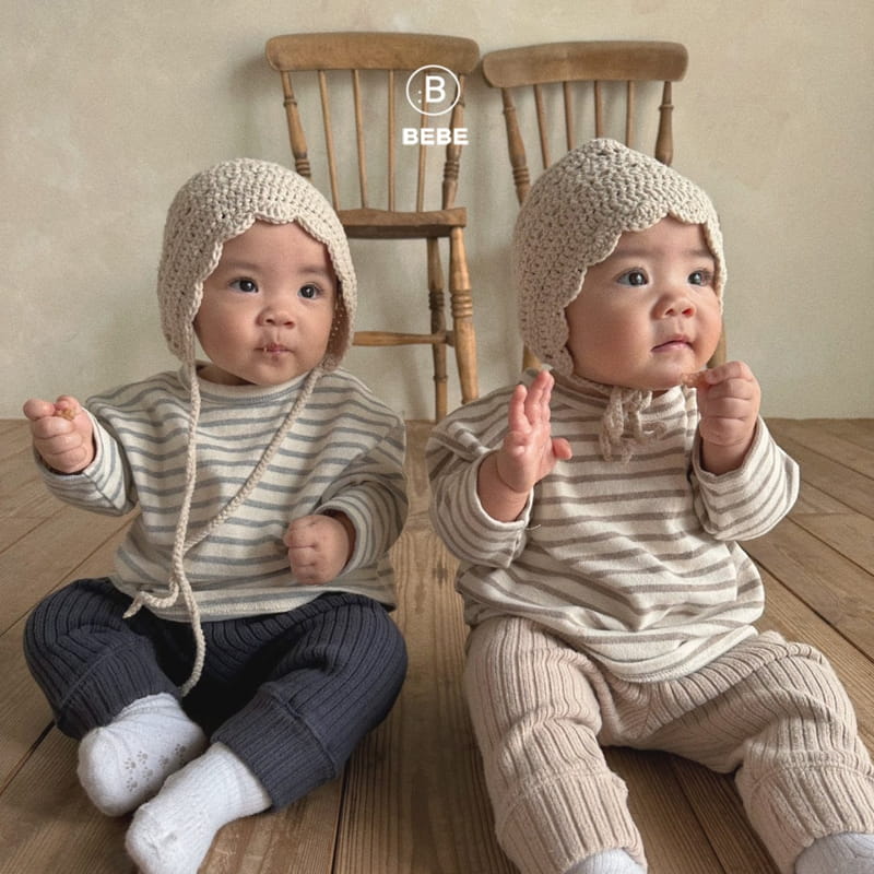 Bella Bambina - Korean Baby Fashion - #smilingbaby - Bebe Stripes Big Box Tee - 11