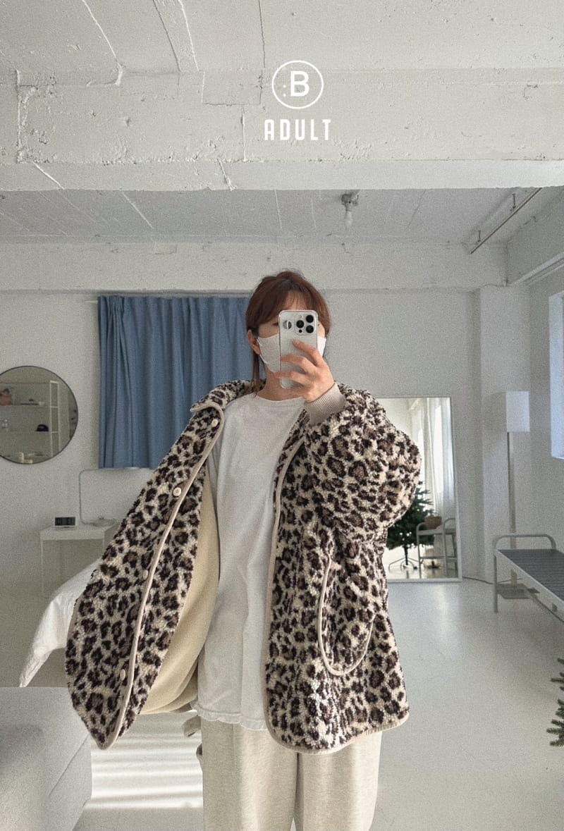 Bella Bambina - Korean Women Fashion - #romanticstyle - Mom Popo Fleece Jacket Leopard - 3