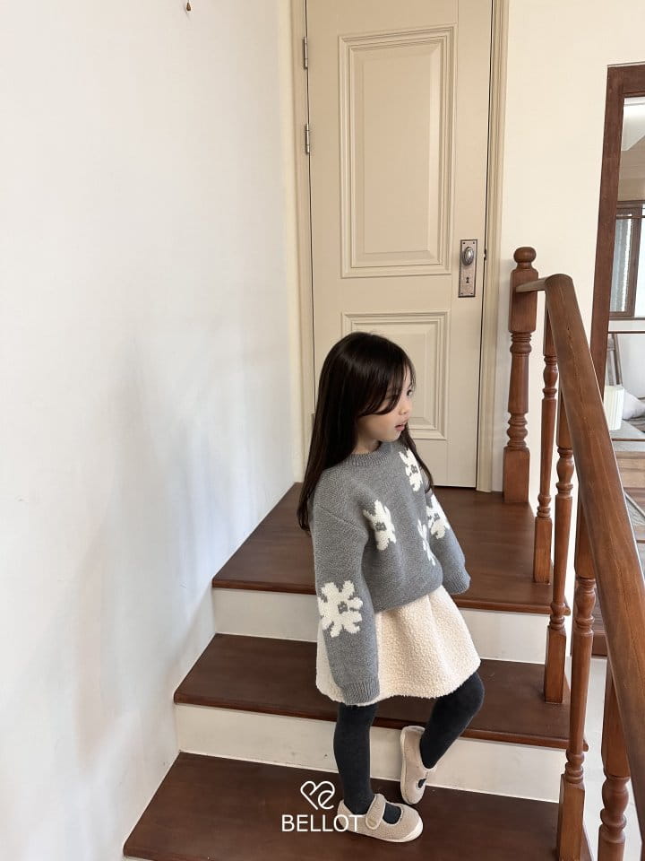 Bellot - Korean Children Fashion - #childofig - Flower Knit Tee - 3
