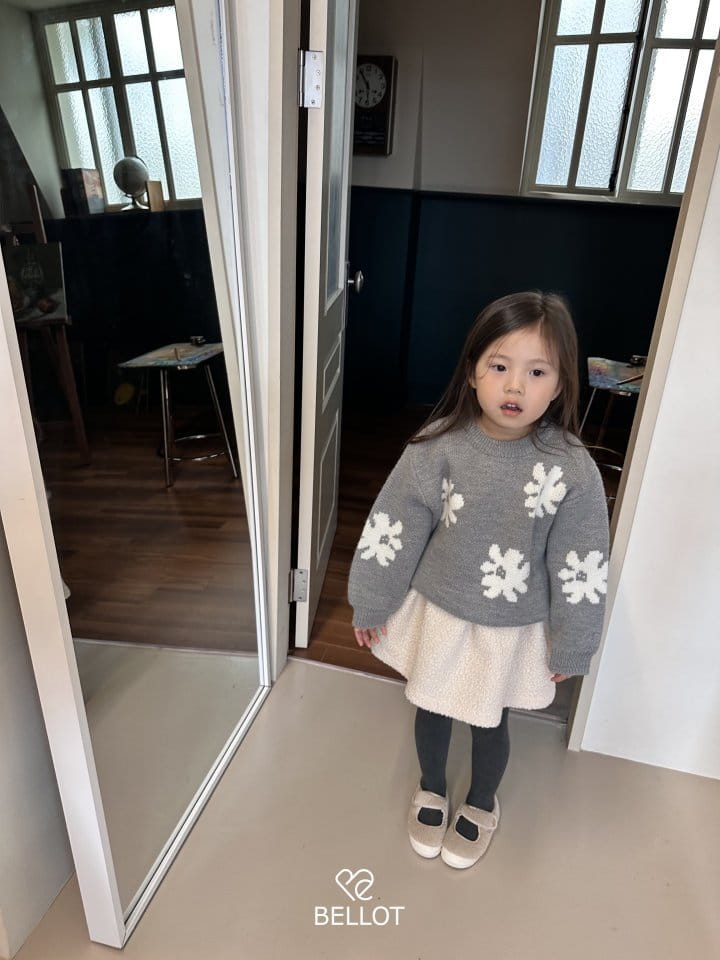 Bellot - Korean Children Fashion - #discoveringself - Flower Knit Tee - 6