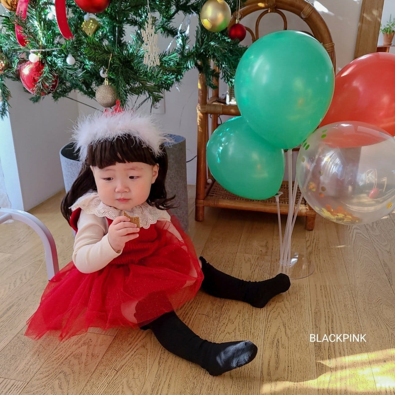 Black Pink - Korean Children Fashion - #Kfashion4kids - Christmas Sa Suit - 9