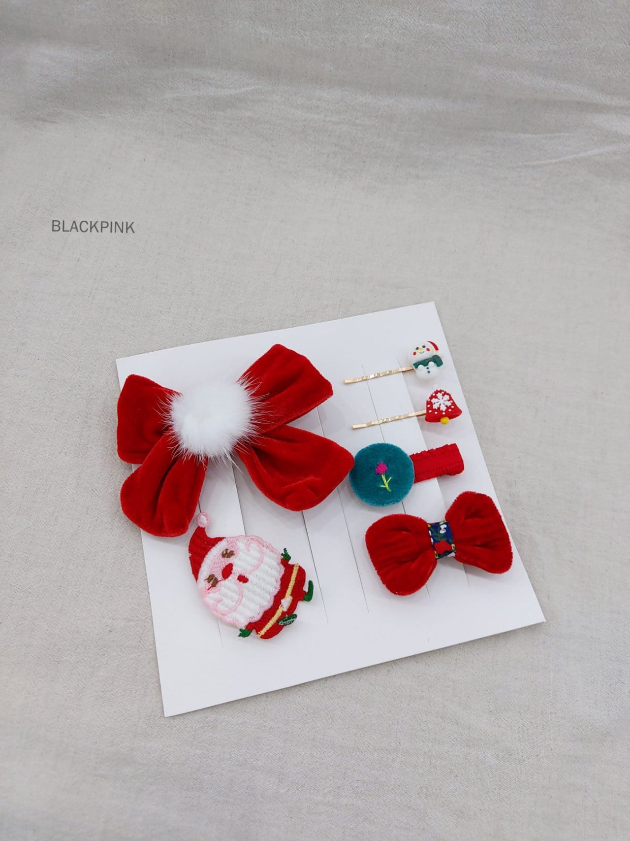 Black Pink - Korean Children Fashion - #Kfashion4kids - Christmas Gift Hair Pin Set - 7