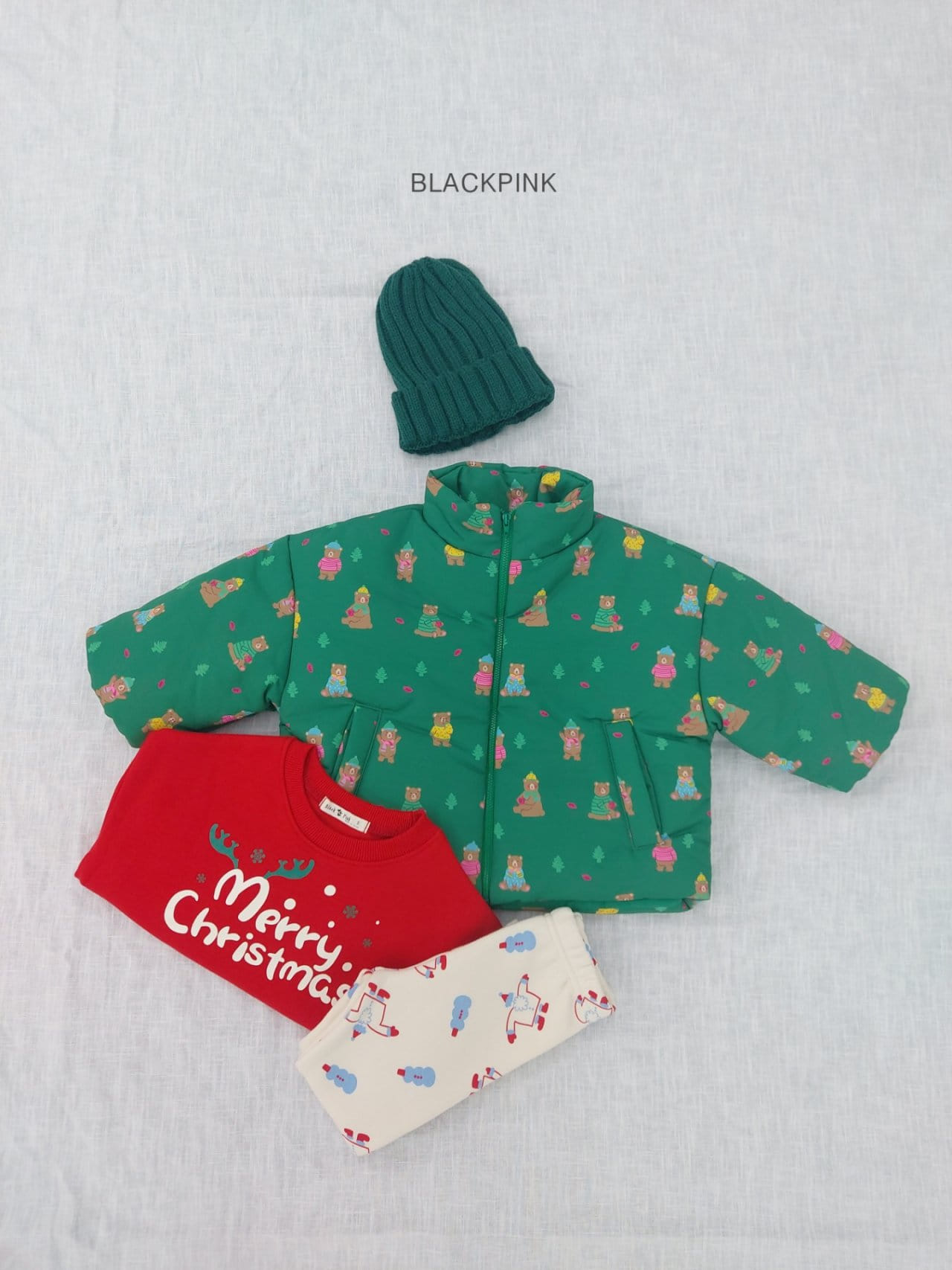 Black Pink - Korean Children Fashion - #Kfashion4kids - Christmas Ppang Ppang Padding Jumper - 11