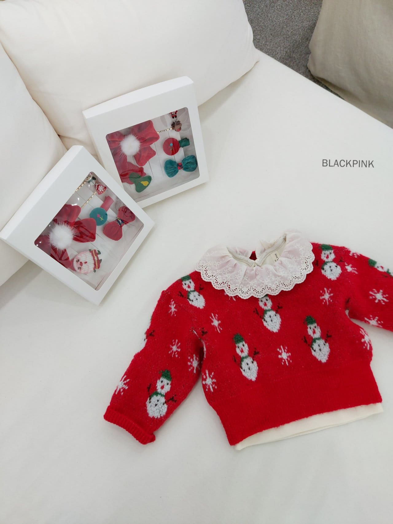 Black Pink - Korean Children Fashion - #childofig - Christmas Gift Hair Pin Set - 12