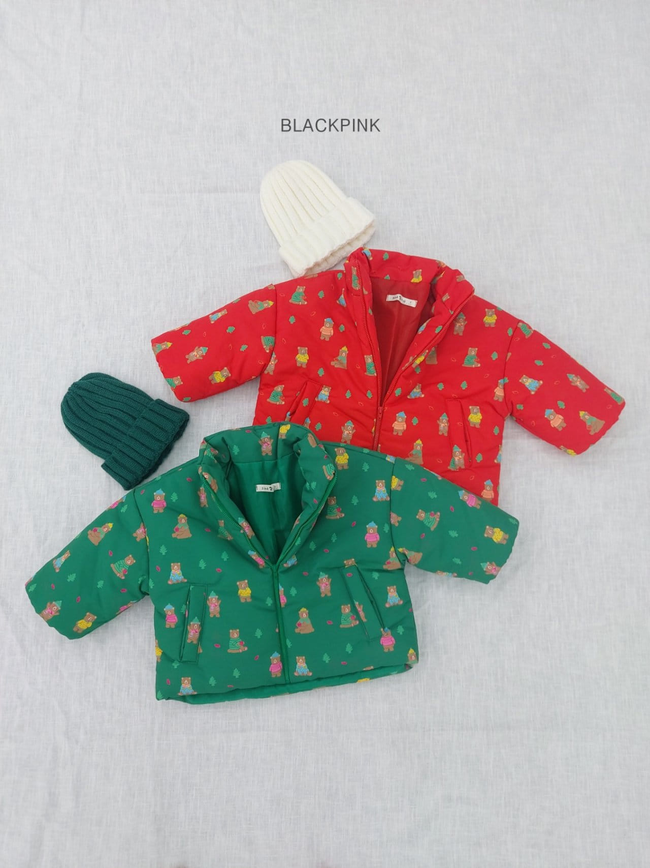 Black Pink - Korean Children Fashion - #childofig - Christmas Ppang Ppang Padding Jumper - 3
